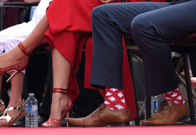 Justin Trudeau : ses chaussettes patriotes