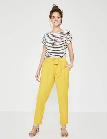 Pantalon tendance : pantalon jaune flashy