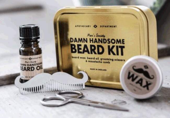 Pour que sa barbe ne soit pas un tue-l'amour : Damn Handsome Beard Kit