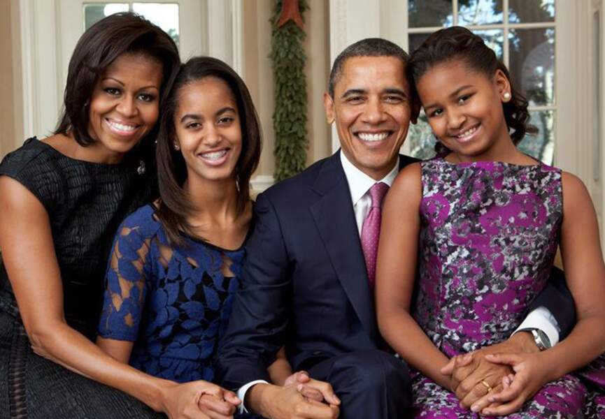 Barack Obama, Michelle Obama et leurs filles
