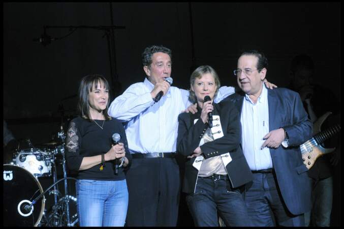 Ariane Carletti au dernier concert de Dorothée à l'Olympia avec Claude Berda et Jean-Luc Azoulay le 19 avril 2010.