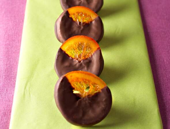 Oranges confites au chocolat