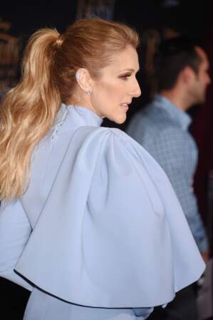Céline Dion et son look queue-de-cheval wavy