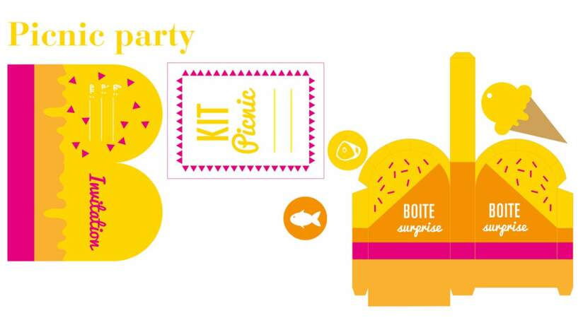 Kit pique-nique : invitations et étiquettes gratuites