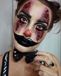 Maquillage d'Halloween clown maléfique 