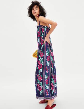 La robe longue à fleurs de Zara