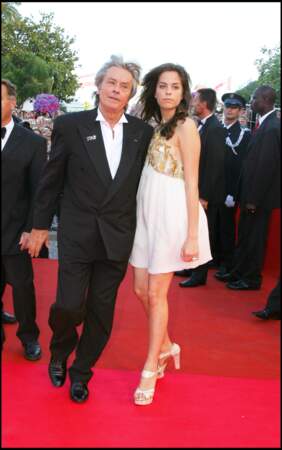 Alain Delon et sa fille Anouchka au Festival de Cannes en 2007
