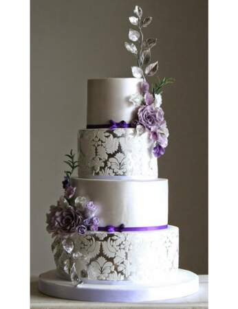 Le wedding cake argenté