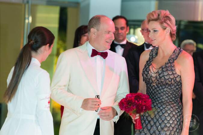 Le prince Albert II et Charlène de Monaco au 70ème Gala de la Croix-Rouge