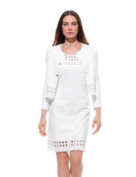 robe blanche droite chic