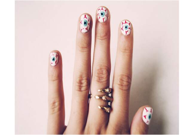 Nail art globes occulaires