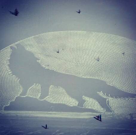 Simon Beck est un land artist qui utilise la neige comme une toile. 