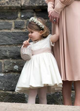 Charlotte de Cambridge, au mariage de Pippa Middleton et James Matthews, le 20 mai 2017