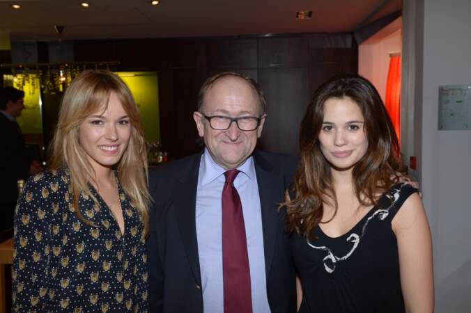 Elodie Fontan, Dominique Pierre et Lucie Lucas lors d'une soirée en février 2013 à Paris.