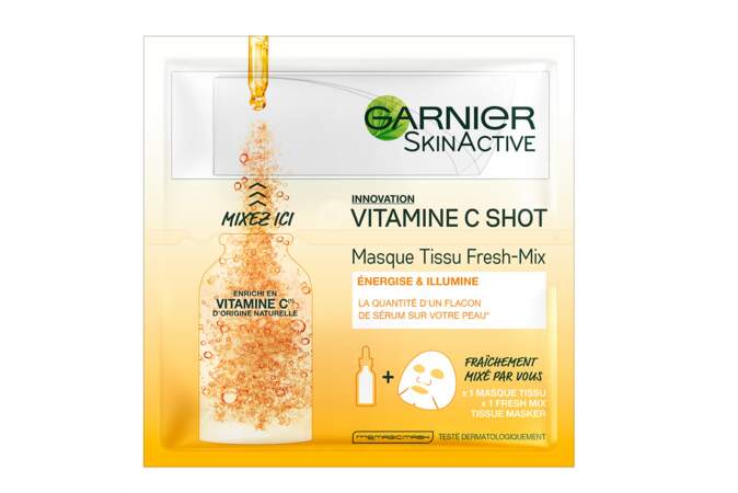 Masque Tissu Fresh Mix Vitamine C Shot de Garnier 