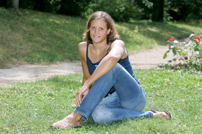 Laure Manaudou à Aix-en-Provence, en août 2004, avant les Jeux Olympiques d'Athènes.