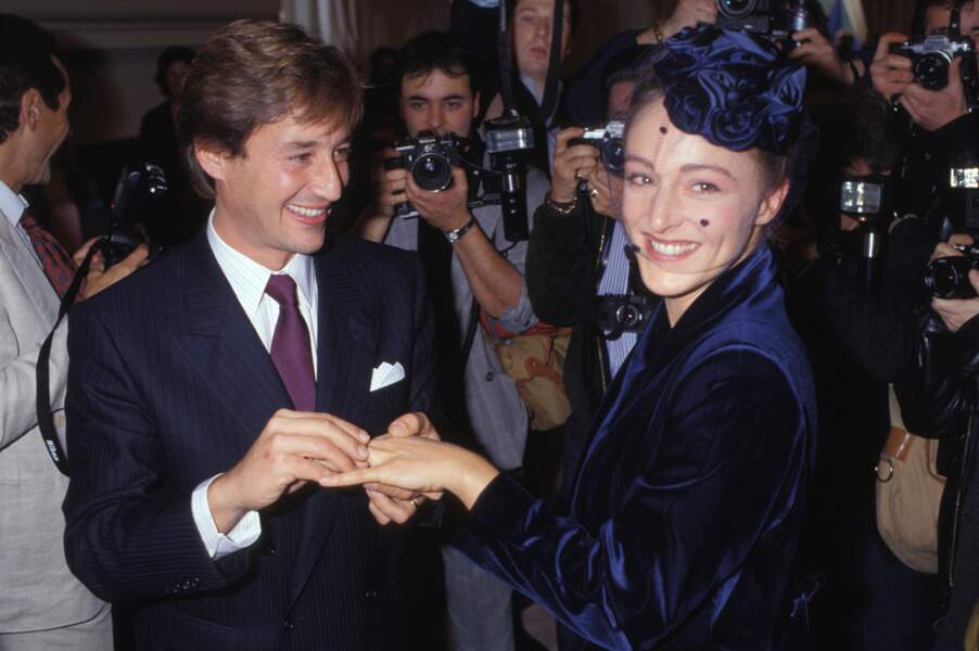Mariage de Patrick Sabatier avec Isabelle le 12 novembre 1988 à Neuilly-sur-Seine.