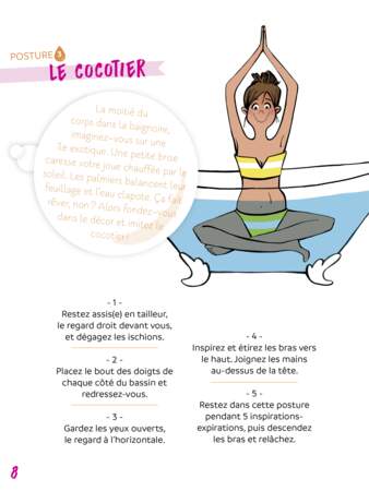 Posture de yoga dans le bain : le cocotier