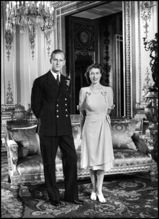 Elizabeth II et le prince Philip en 1947