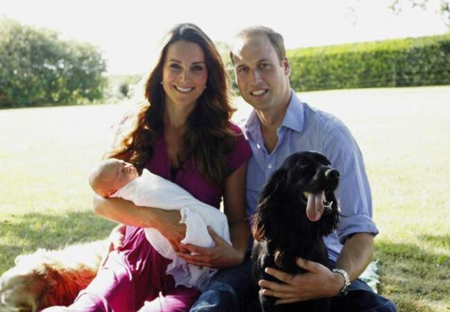 Kate Middleton, William et George, immortalisés par le père de Kate, Michael (août 2013)