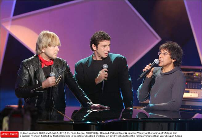 ...avec Patrick Bruel et Laurent Voulzy sur le plateau d'une émission télé