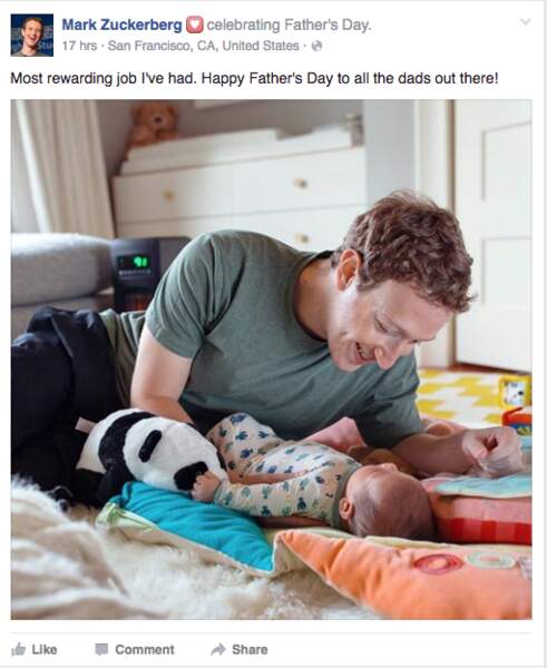 Mark Zuckerberg et sa fille Chan