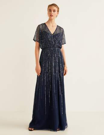 Robe chic : tulle brodé