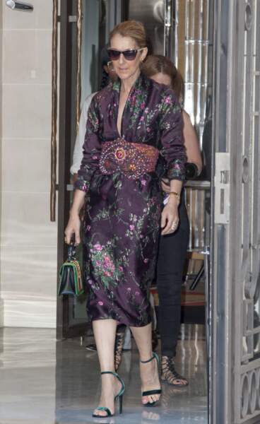 Céline Dion en robe japonisante 