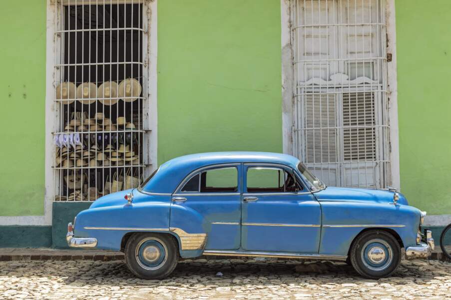 Trinidad, ancienne voiture américaine.