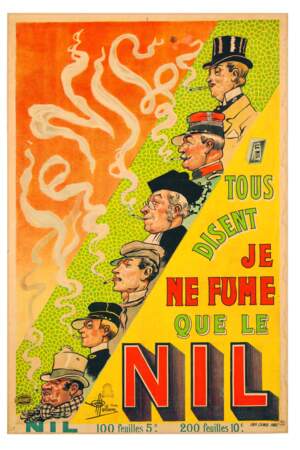  Affiche publicitaire pour le papier à rouler les cigarettes Nil, vers 1897