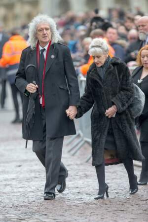 Brian May, guitariste de Queen, et son épouse Anita Dobson 