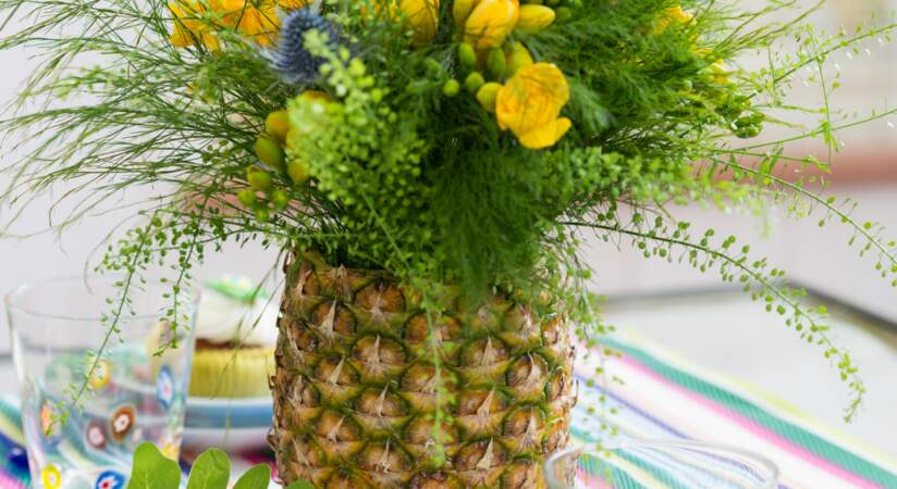 Un vase en ananas