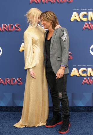 Nicole Kidman et Keith Urban à la cérémonie des 53ème Country Music Awards à Las Vegas en 2018.