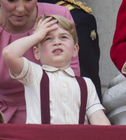 Le prince George se demandant ce qu'il fait là, Buckingham Palace, juin 2017