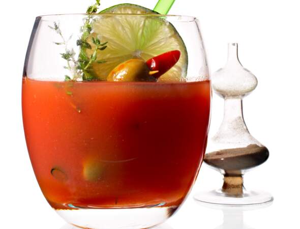 Cocktail vodka et jus de tomate