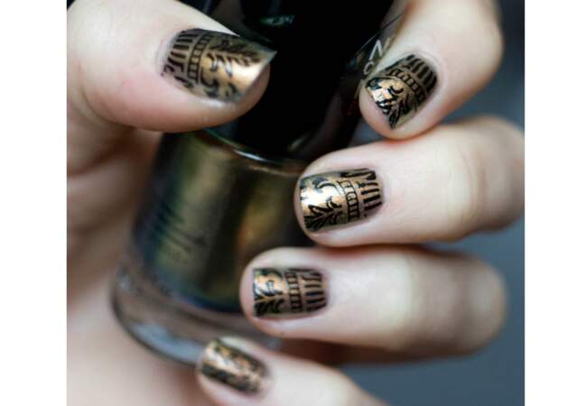 Le nail art baroque par Cosmeto & Co