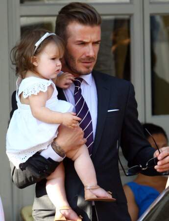 David Beckham et sa fille Harper 