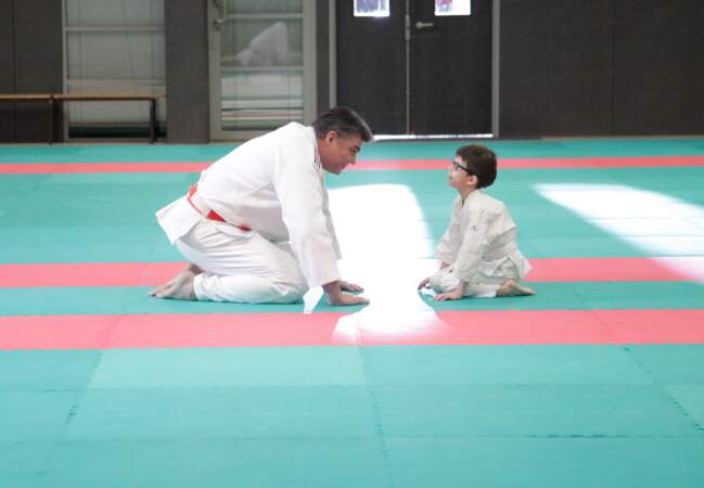 David Douillet et Raphaël, 8 ans sur le tatamis