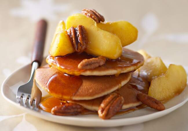 Pancakes et pommes aux miel