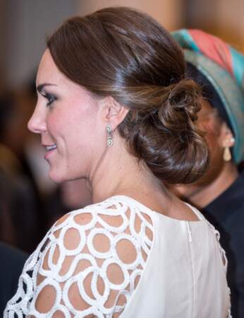 Coiffure de Kate Middleton : son chignon bas de nuque 