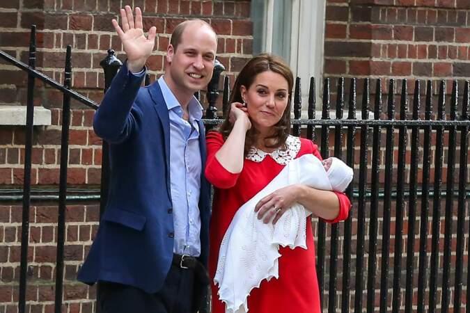 Kate et William à la naissance de leur troisième enfant, le prince Louis, le 23 avril 2018