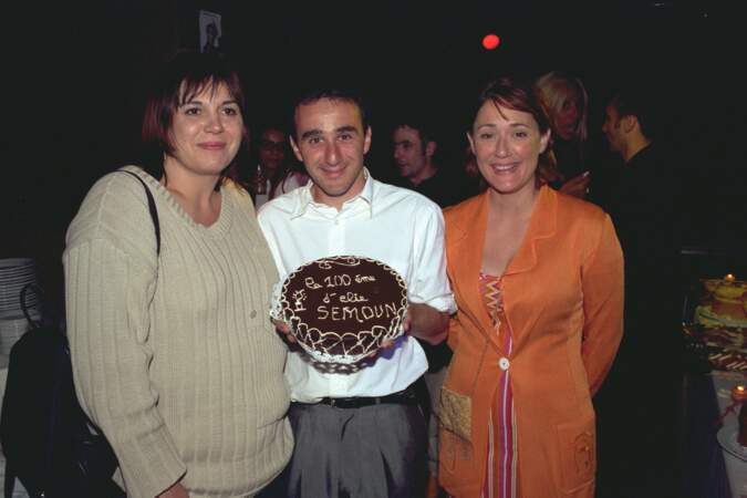 Michèle Bernier et Daniela Lumbroso pour la 100ème du spectacle d'Elie Semoun en 1999.