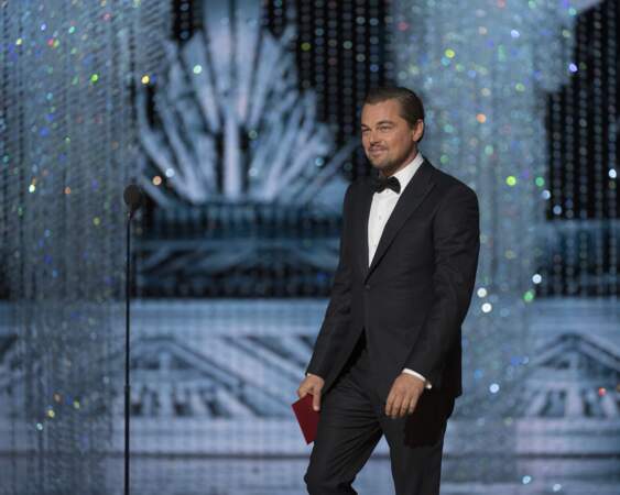 Leonardo DiCaprio à la 89ème cérémonie des Oscars en février 2017