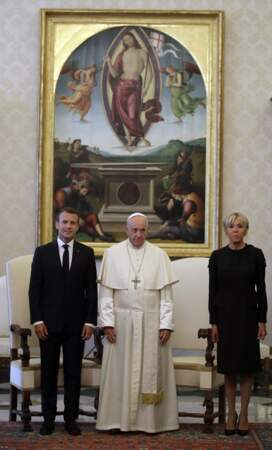 Brigitte Macron, Emmanuel Macron et le pape François