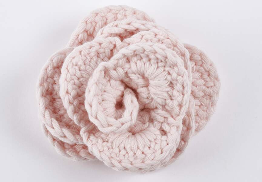 Une rose à tricoter