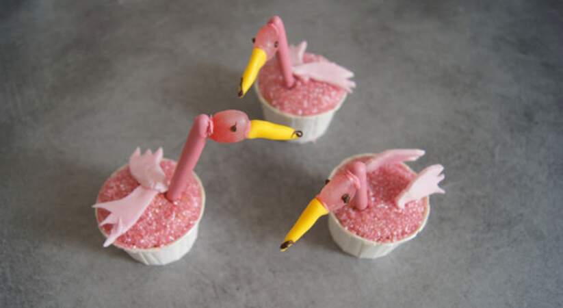 Les cupcakes flamants roses