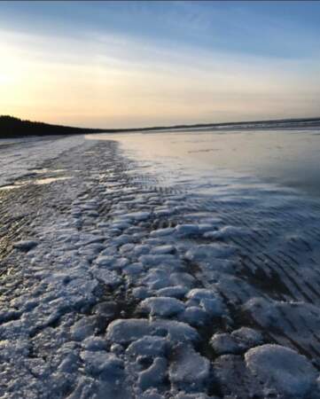 A Tallin, en Estonie, les bords de la mer Baltique sont complètement glacés