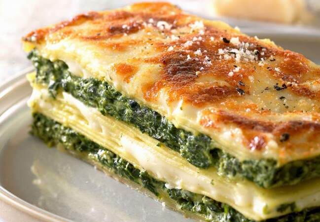 Lasagnes ricotta, poireaux et chou kale