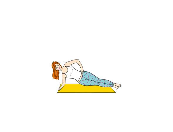 Exercice 5 : planche du côté avec mouvement du bassin