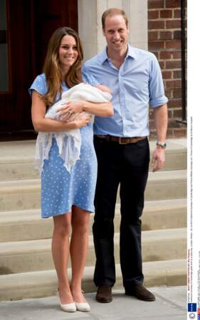 Kate et William à la naissance du prince George, le 23 juillet 2013